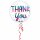 Amscan Folienballon "Thank You - silberne Punkte" rund, 43 cm inkl. Helium - nur Abholung, kein Versand möglich