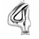 Amscan Folienballon SuperShape 4 silber, 66 x 88 cm inkl....