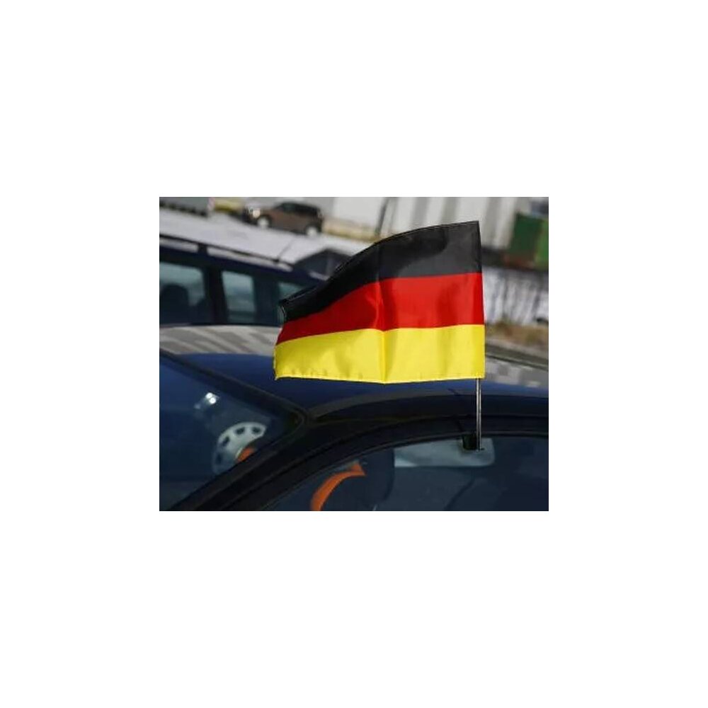 Deutschland-Autoflagge mit Stab, 45 x 30 cm - Auto Fahne schwarz/rot/gold -  Schreib- und Spielwaren Hermann, Oberwesel - Online-Shop
