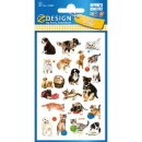 ZWECKFORM 53487 - Schmucketikett 63 Sticker  Hunde + Katzen