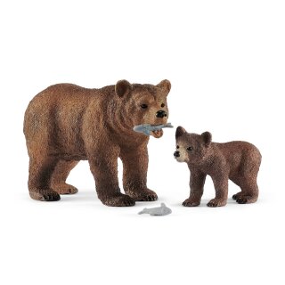 Schleich 42473 - Wild Life - Grizzlybär mit Jungem