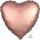 Amscan Folienballon Satin Luxe Rose Copper Heart, 43 cm inkl. Helium