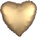 Amscan Folienballon Satin Luxe Gold Sateen Heart, 43 cm...