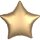 Amscan Folienballon Satin Luxe Gold Sateen Star, 43 cm inkl. Helium - nur Abholung, kein Versand möglich