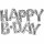 Amscan SuperShape Schriftzug "Happy BDAY" silver 76 x 48 cm (nur mit Luft befüllbar)