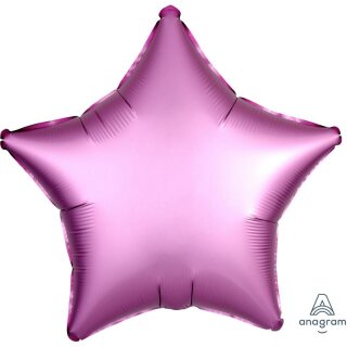 Amscan Folienballon "Satin Luxe Flamingo" Stern, Star, 43 cm inkl. Helium - nur Abholung, kein Versand möglich