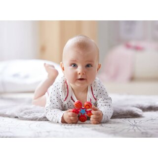 HABA 304290 Greifling Stern rot, Beißring, Zahnungshilfe, Babyspielzeug