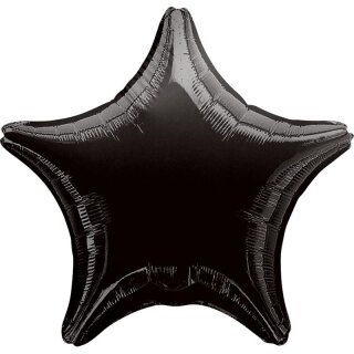 Amscan Folienballon Stern schwarz metallic, 43 cm inkl. Helium