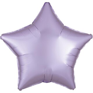 Amscan Folienballon Satin Luxe Pastel-Lila Stern, 48 cm inkl. Helium