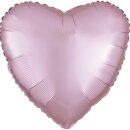 Amscan Folienballon Satin Luxe Pastel-Pink Herz, 43 cm...