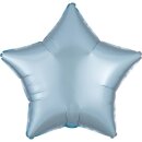 Amscan Folienballon Satin Luxe Pastel-Blau Stern, 48 cm...