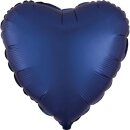 Amscan Folienballon Satin Luxe Navy-Blau Herz, 43 cm...