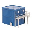 Faller H0 130134 4x Baucontainer, Profilblech Container,  blau