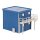 Faller H0 130134 4x Baucontainer, Profilblech Container,  blau