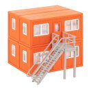 Faller H0 130135 4x Baucontainer, orange,...
