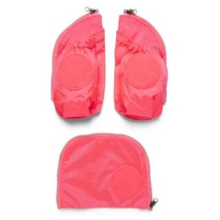 ergobag pack/cubo/cubo light Sicherheitsset Fluo - Seitentaschen mit Zip-Set (3-tlg.) Pink ab Kollektion 2019/2020 - Passform C