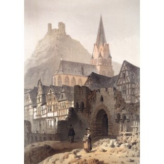 2er Set: Lithographie "Liebfrauenkirche" von Stroobant um 1854