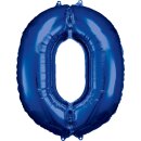 Riethmüller Zahl 0 Blau Folienballon 66 cm x 88 cm...