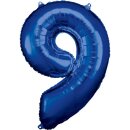 Riethmüller Zahl 9 Blau Folienballon 63cm x 86cm...