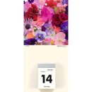 ZETTLER Kalenderrückwand Blumen 14,5 x 29,5cm...