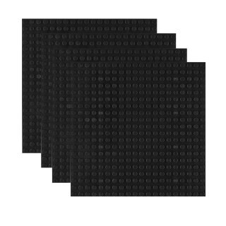 Open Bricks Klemmbaustein-Bauplatte 20x20 Noppen 4er Pack schwarz