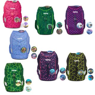 ergobag mini Kinderrucksack mit Kletties und Beckengurt - Kindergarten-Rucksack für Mädchen und Jungen