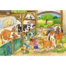 Ravensburger Kinderpuzzle - 09195 Fröhliches Landleben - Puzzle für Kinder ab 4 Jahren, mit 2x24 Tei
