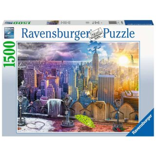 Ravensburger Puzzle New York im Winter und Sommer, 1500 Teile