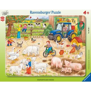 Ravensburger Puzzle Auf dem großen Bauernhof Rahmenpuzzle, 40 Teile