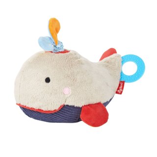 sigikid 40907 - Babyspielzeug Aktiv-Wal Plüschwal mit Funktionen, PlayQ