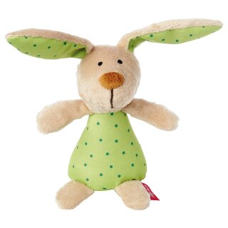 sigikid 41169 - Greifling Hase grün mit Rassel Babyspielzeug