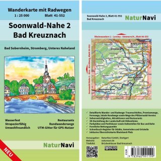 Naturnavi Soonwald-Nahe - Bad Kreuznach Wanderkarte