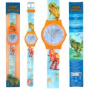 Dino World Silikon-Armbanduhr, Gehäuse orange