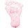 Amscan XL Folienballon Fuß rosa - Its a Girl - Geburt Mädchen, 58 x 82 cm inkl. Helium - nur Abholung, kein Versand möglich