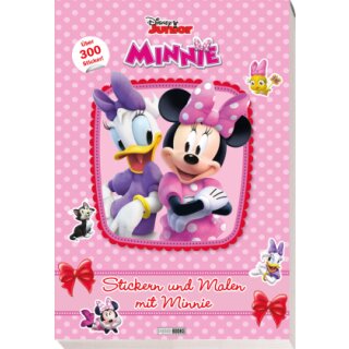 Disney Minnie: Stickern und Malen mit Mi - Block mit 32 Stickerseiten