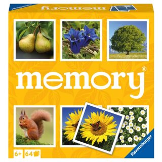 Ravensburger Memory Natur - der Spieleklassiker für alle Naturfreunde, Merkspiel für 2-8 Spieler ab 6 Jahren