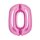 Amscan Zahl 0 Pink Folienballon, 66cm inkl. Helium - nur Abholung, kein Versand möglich