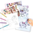 TOPModel Create your Fantasy Friend ICEWORLD Malbuch + Stickerbuch für Mädchen