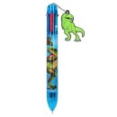 Dino World Kugelschreiber mit 6 Tintenfarben: blauer...