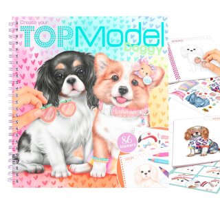 Create your TOPModel Doggy Malbuch mit Hunde-Motiven - mit 3 Stickerbögen