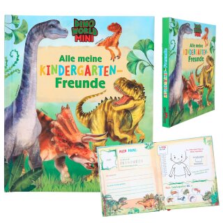 Kindergarten-Freundebuch MINI DINO - 96 Seiten - Kindergartenfreunde Dinosaurier