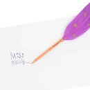 Miss Melody 1x Feder-Kugelschreiber Stift mit Glitzer und...