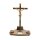 Holzkreuz mit Christuskörper, 2 Kerzenhaltern und Weihwasserschale 30 cm LS22a