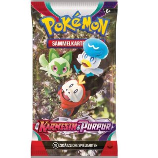 Pokemon 1x Booster-Pack Karmesin & Purpur 2023 deutsch - zufällige Auswahl