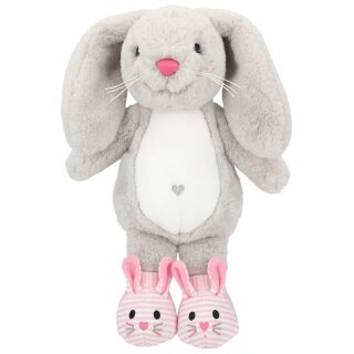 Princess Mimi Plüsch Hase Nelly Grau mit Schühchen 21 cm Kuscheltier für Mädchen