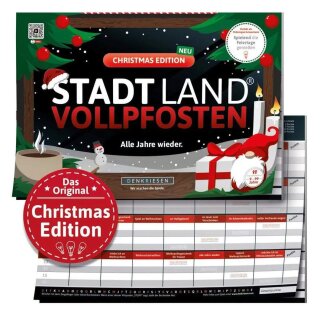 DENKRIESEN - Stadt Land Vollpfosten - CHRISTMAS EDITION - Alle Jahre wieder - A4