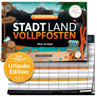 DENKRIESEN - Stadt Land Vollpfosten - URLAUBS EDITION - Meer im Kopf - A4