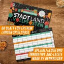 DENKRIESEN - Stadt Land Vollpfosten - Geburtstags Edition - Happy Birthday - A4