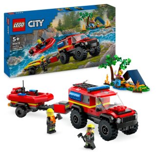 LEGO 60412 - City Feuerwehrgeländewagen mit Rettungsboot