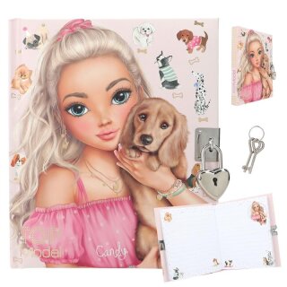 TOPModel Hunde Tagebuch KITTY and DOGGY Poesiealbum mit Herz-Schloß  für Mädchen X